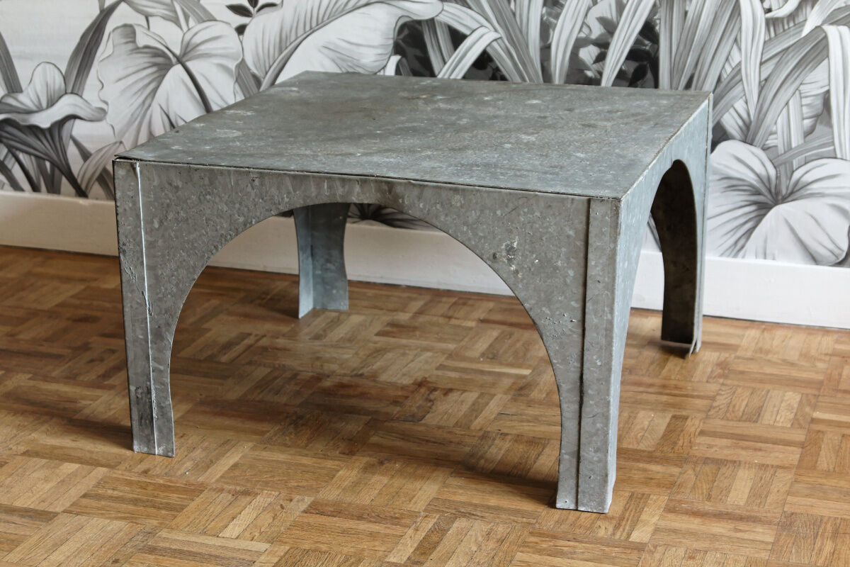 Sheet metal coffee table