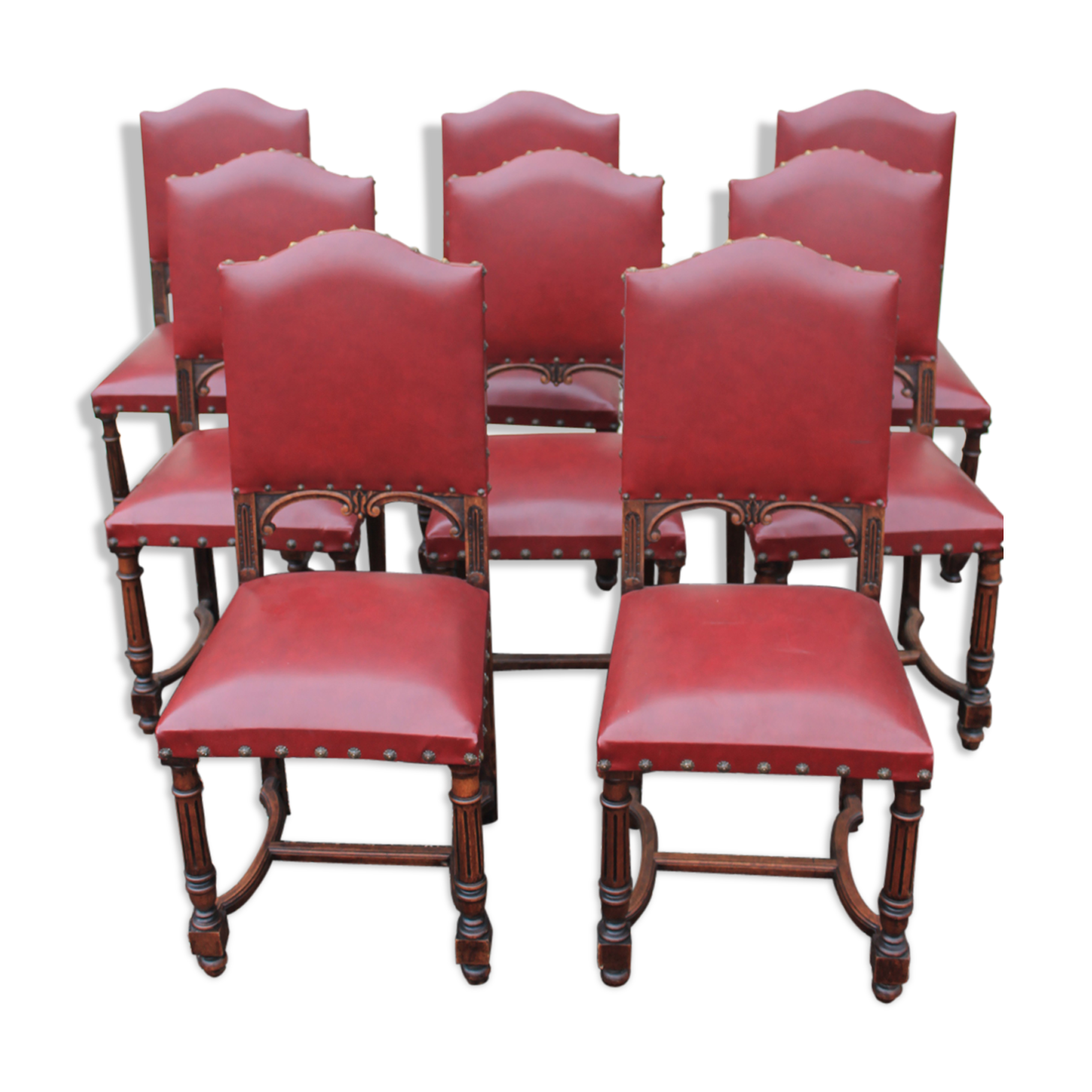 Eight chairs in skai