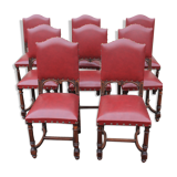 Eight chairs in skai