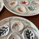 Set of 6 Vintage Ceramic Oyster Plates MBFA PORNIC Made in