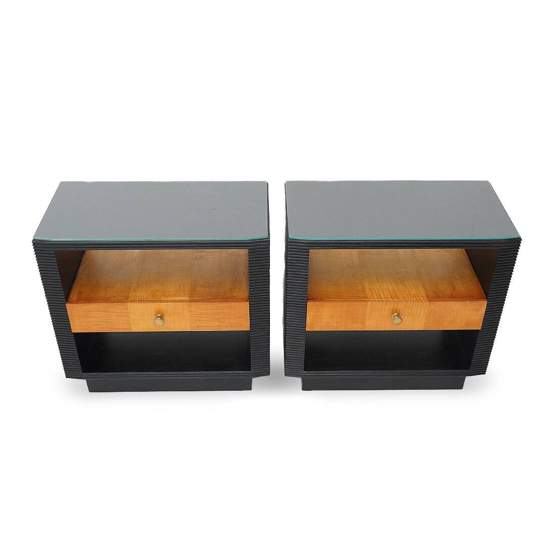 Art Deco bedside tables, 1930s, set of 2