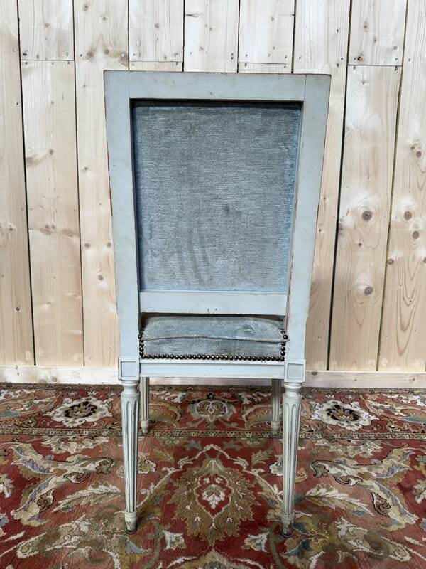 Suite de 6 chaises de style Louis XVI RINCK en bois réchampi