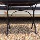 old bistro table foot cast oak plateau