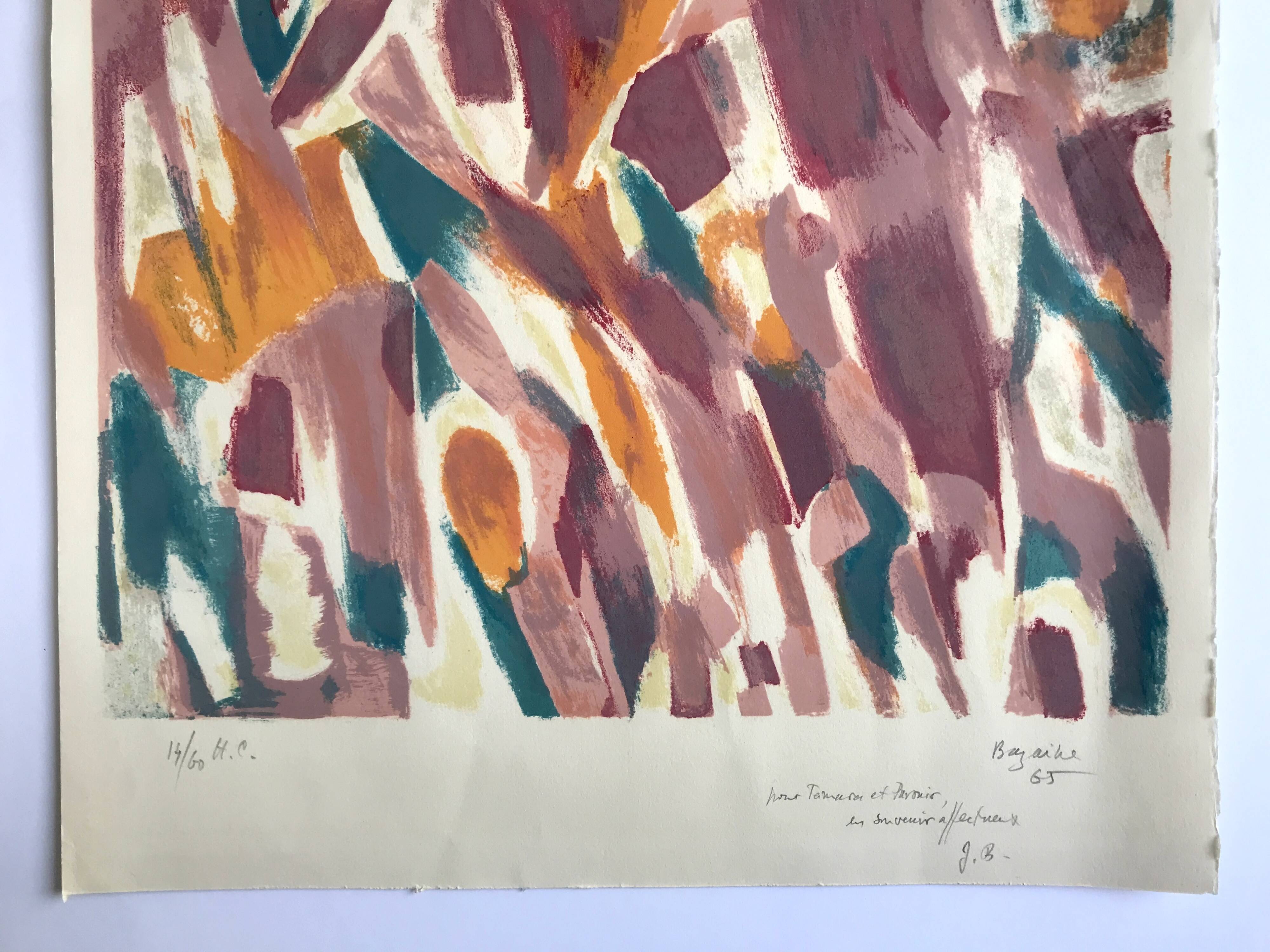 Share jean bazaine, the seasons, 1965. original lithograph signed at