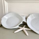 Embossed ceramic fish dishes