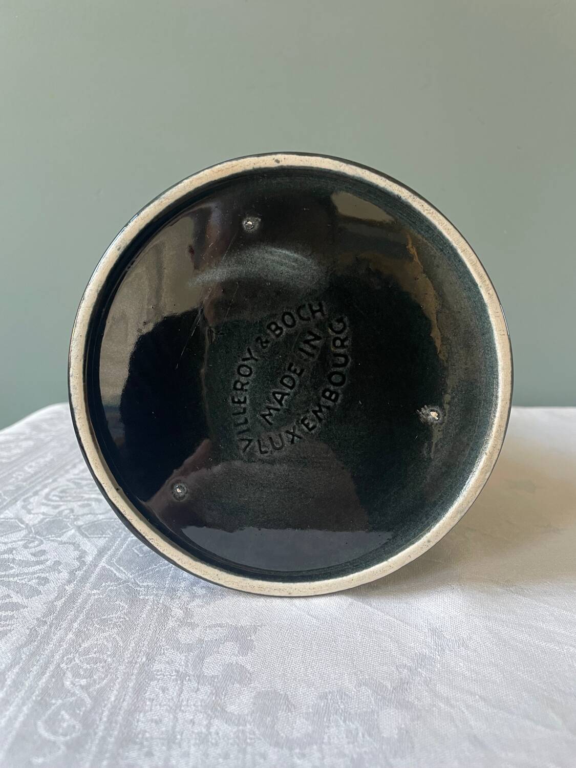 Villeroy & Boch black and yellow pitcher