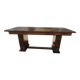 Art Deco dining table in solid oak – in the style of Dudouyt