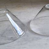 2 glass lampshades