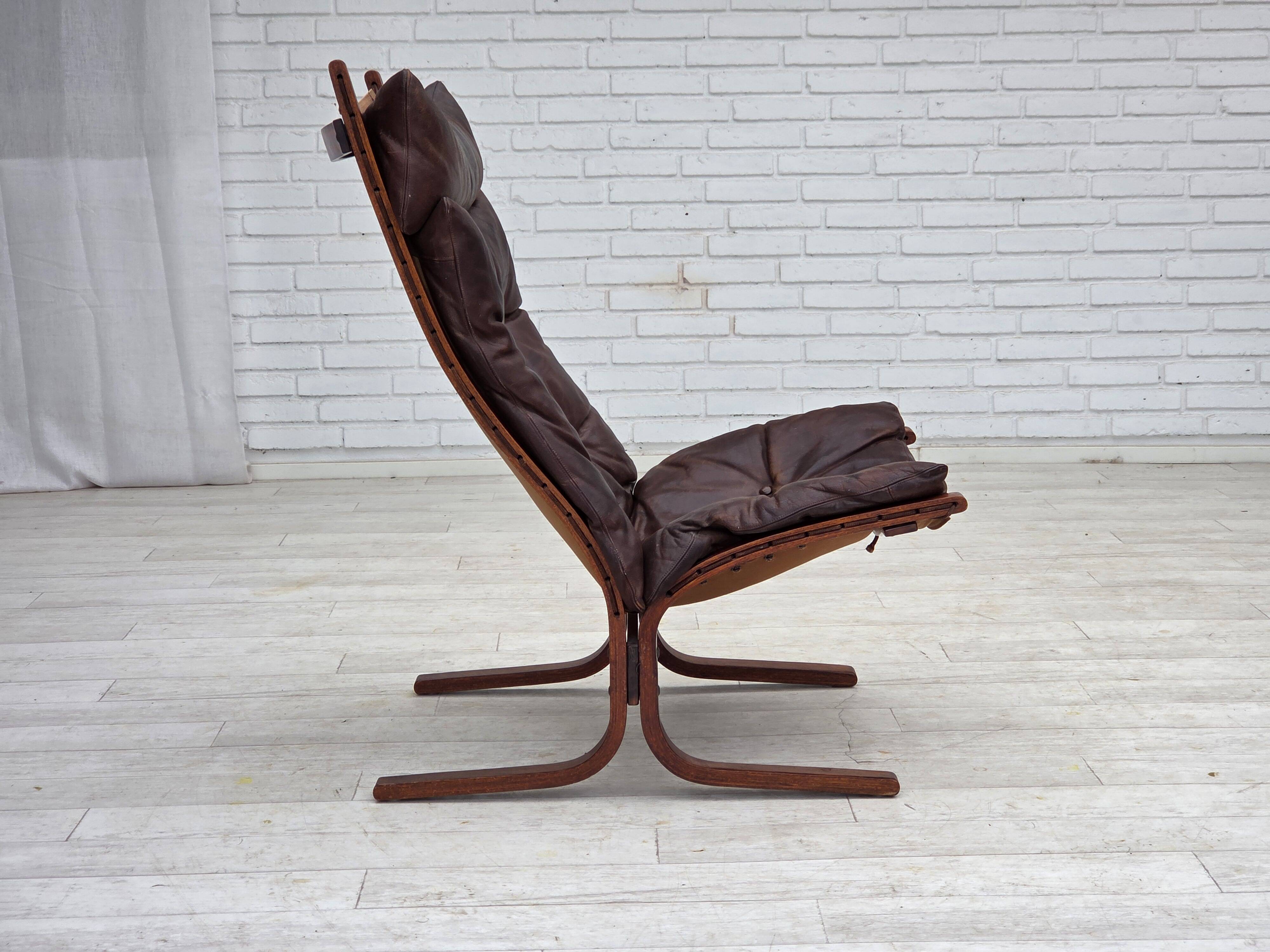 1970s, Norwegian design by Sigurd Ressel. Armchair model "Falcon".