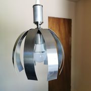 Brushed stainless steel vintage pendant light