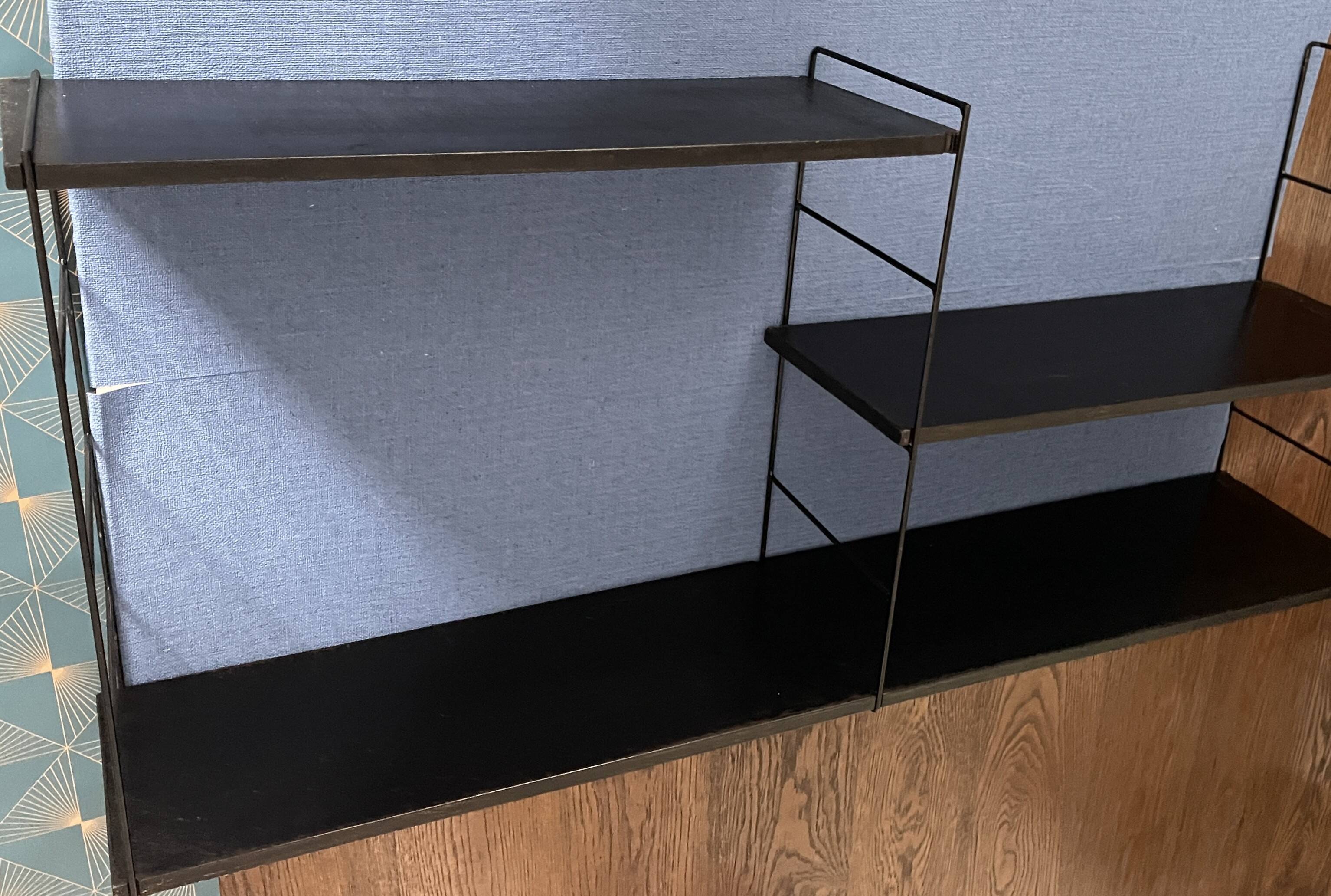 Nils Strinning 3-shelf wall-mounted bookcase, 100 cm x 48 cm