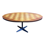 Table à manger réhaussable pied centrale 1970