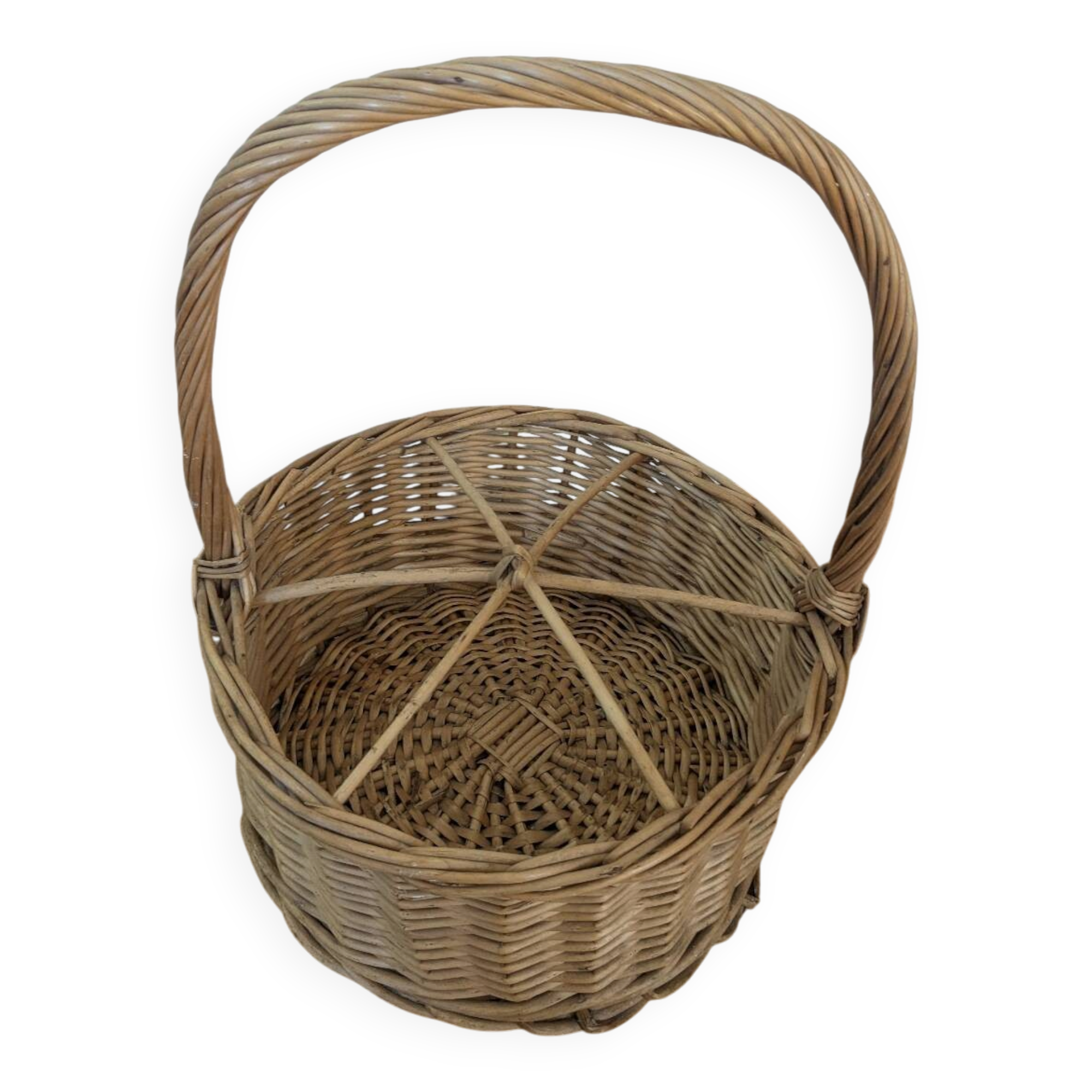 Wicker bottle basket
