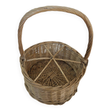 Wicker bottle basket