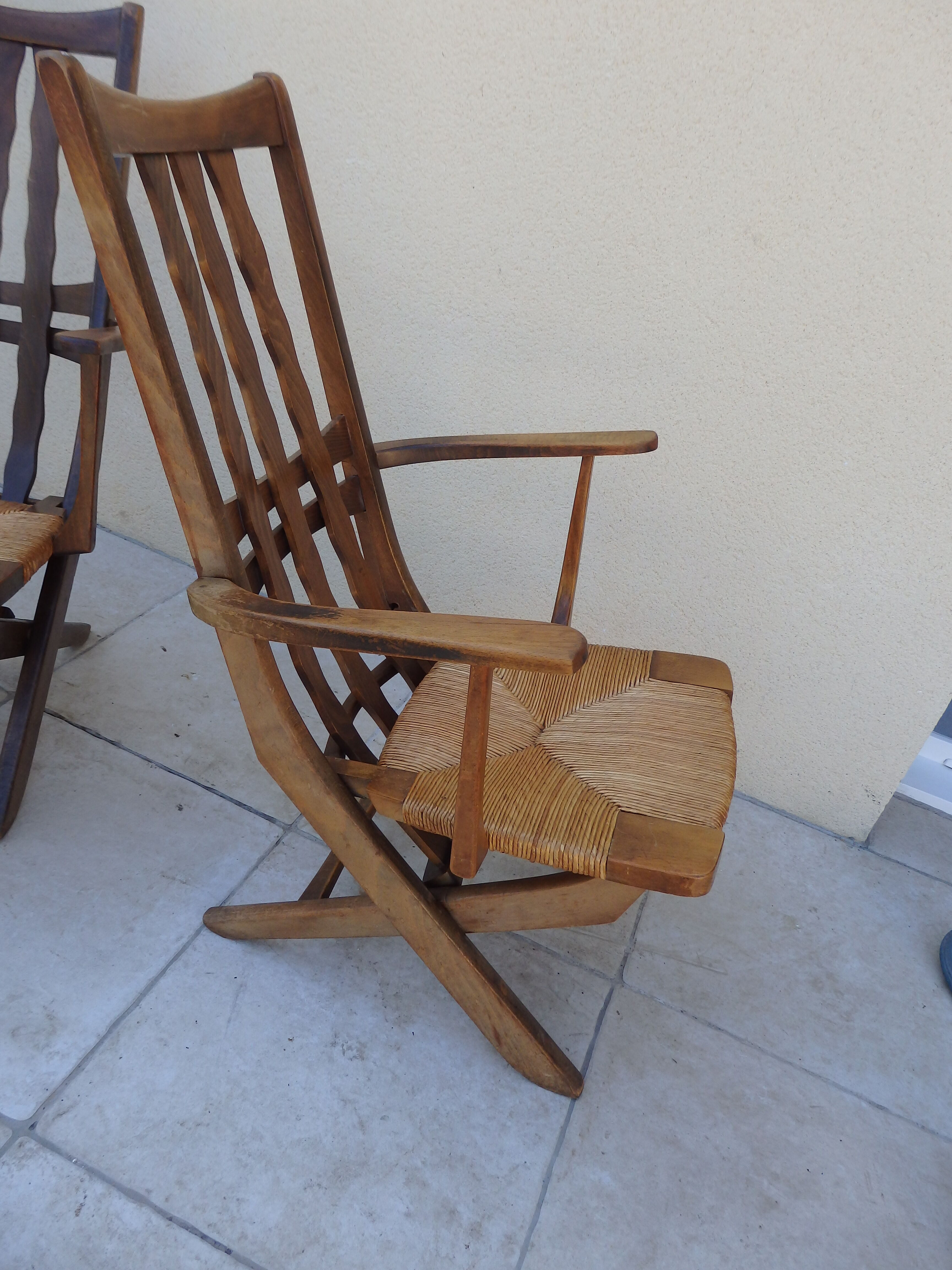 Paire de fauteuils Triconfort année 1960 trois  position