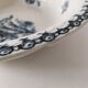 Large antique Gien hollow dish, Chardons blue model – fine 19th century earthenware