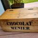 Former Chocolat Menier advertising wooden box