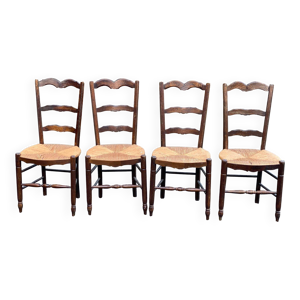4 chaises provençales - bois