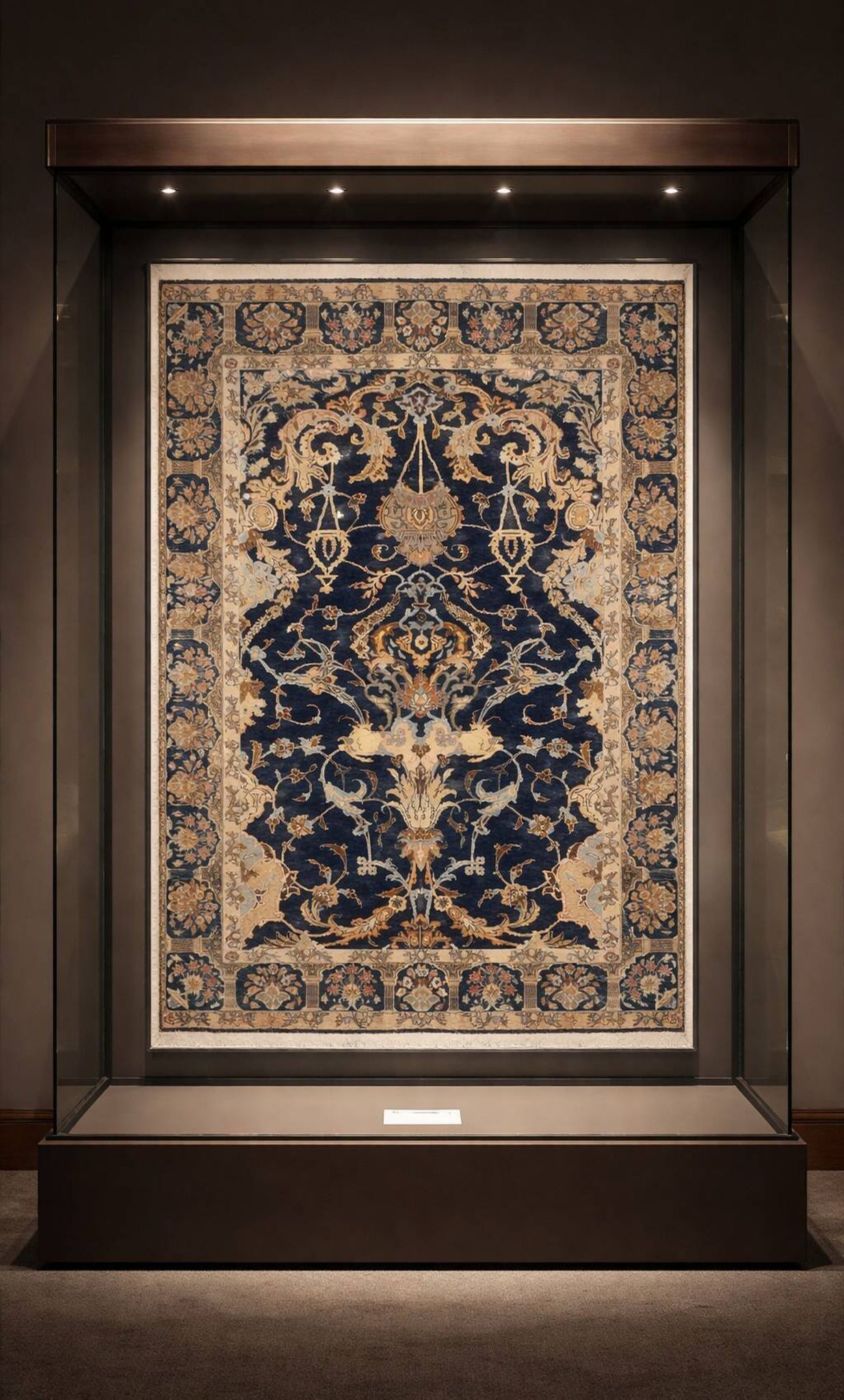 Iranian oriental carpet Kashan - handmade: 1.42 x 2.00 metres in Wool and Silk