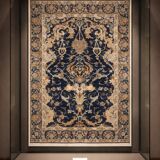 Iranian oriental carpet Kashan - handmade: 1.42 x 2.00 metres in Wool and Silk