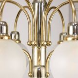 Vintage Orion Brass Ball Chandelier: Mid-Century Modern Sputnik Lighting