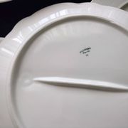 6 pillivuyt white porcelain asparagus plates