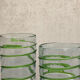 Set of 3 blown glasses