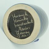 1970s ceramic vase keruska "azur" decor model 101 handmade germany