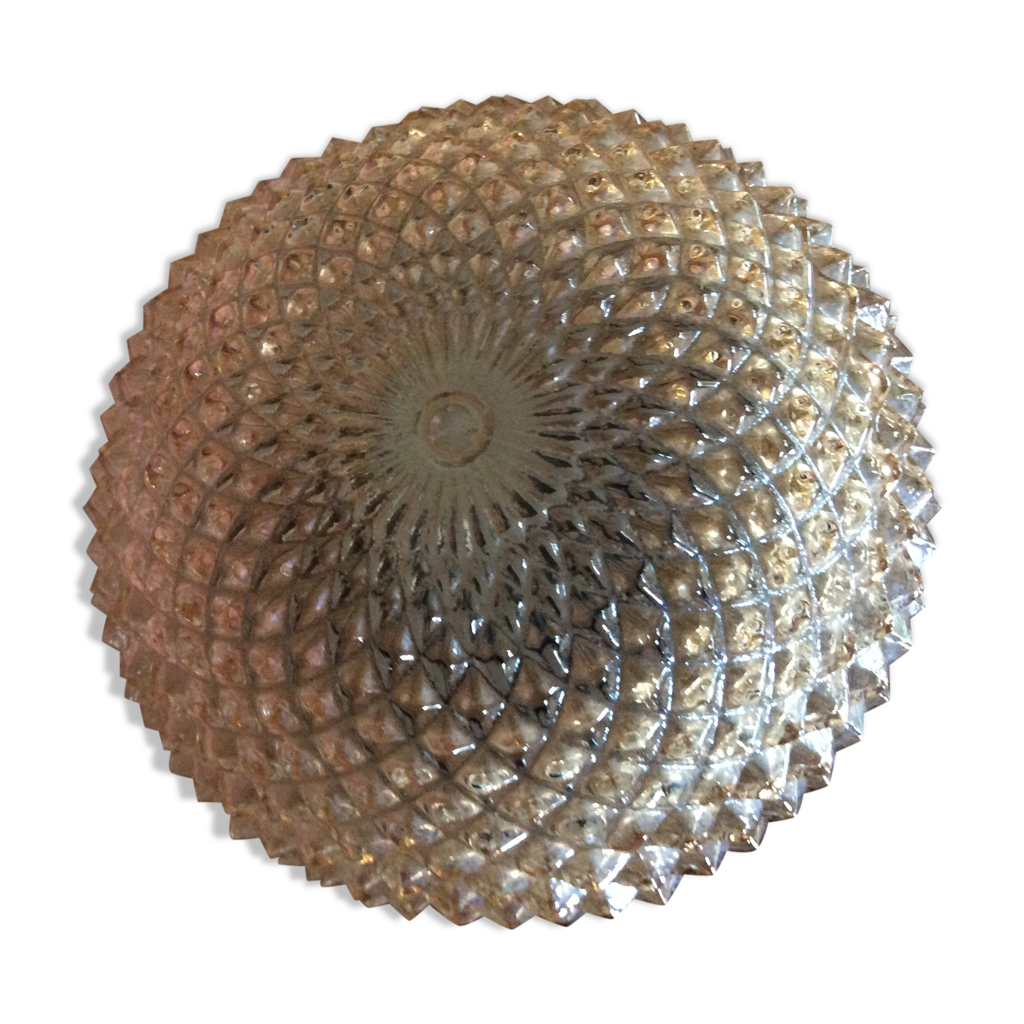 Molded glass ceiling light
