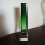 Sommerso Murano soliflore vase - 1960s - Attributed to Flavio Poli