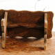Marche pied en bois brut