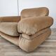 Fauteuil en tissu et acier tubulaire, années 1970
