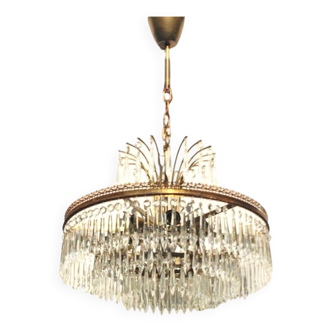 Vintage 60s waterfall chandelier. Hollywood Regency