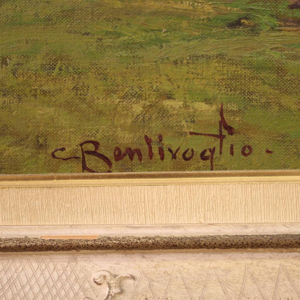 Landscape signed Bentivoglio from the first half of the 20th century