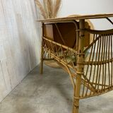 Louis Sognot rattan desk