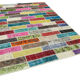 Handmade anatolian overdyed 176 cm x 227 cm multicolor patchwork carpet