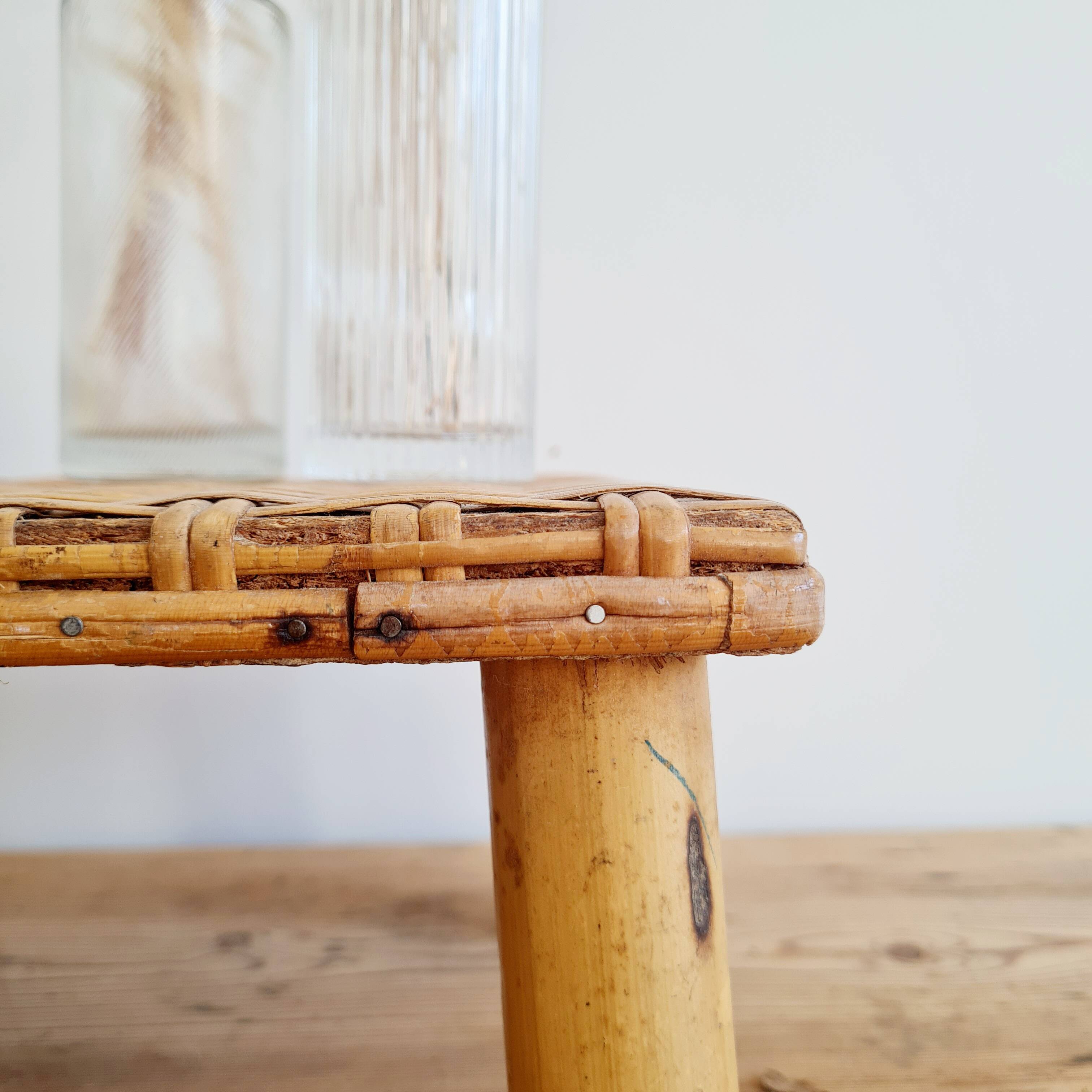Stool - bamboo stool - bamboo plant stand