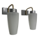 Pair of vintage fluted glass wall lights