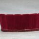 1960s, Danish 3-seater "Banan" sofa, original cherry-red furniture velour.