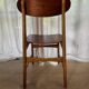 5 beech and teak chairs - Denmark 50s/60s