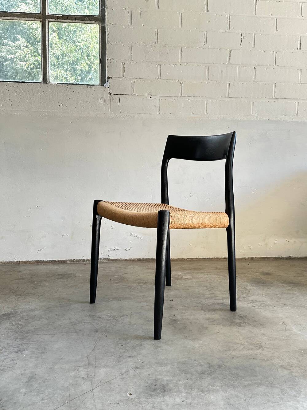 Set of 6 rare 'model 77' chairs, Niels O. Møller, JL Møllers Møbelfabrik, 60s