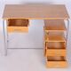 Bauhaus Writing Desk in Oak, Chrome-Plated Steel, Germany, 1930s