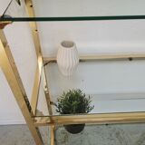 Shelf vintage brass gilded design 1970