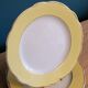 6 flat plates Lunéville Daffodil yellow and golden vintage