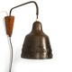 Rare Danish Wall Lamp in Brass and Teak 1950s