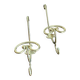 Pair of brass hooks