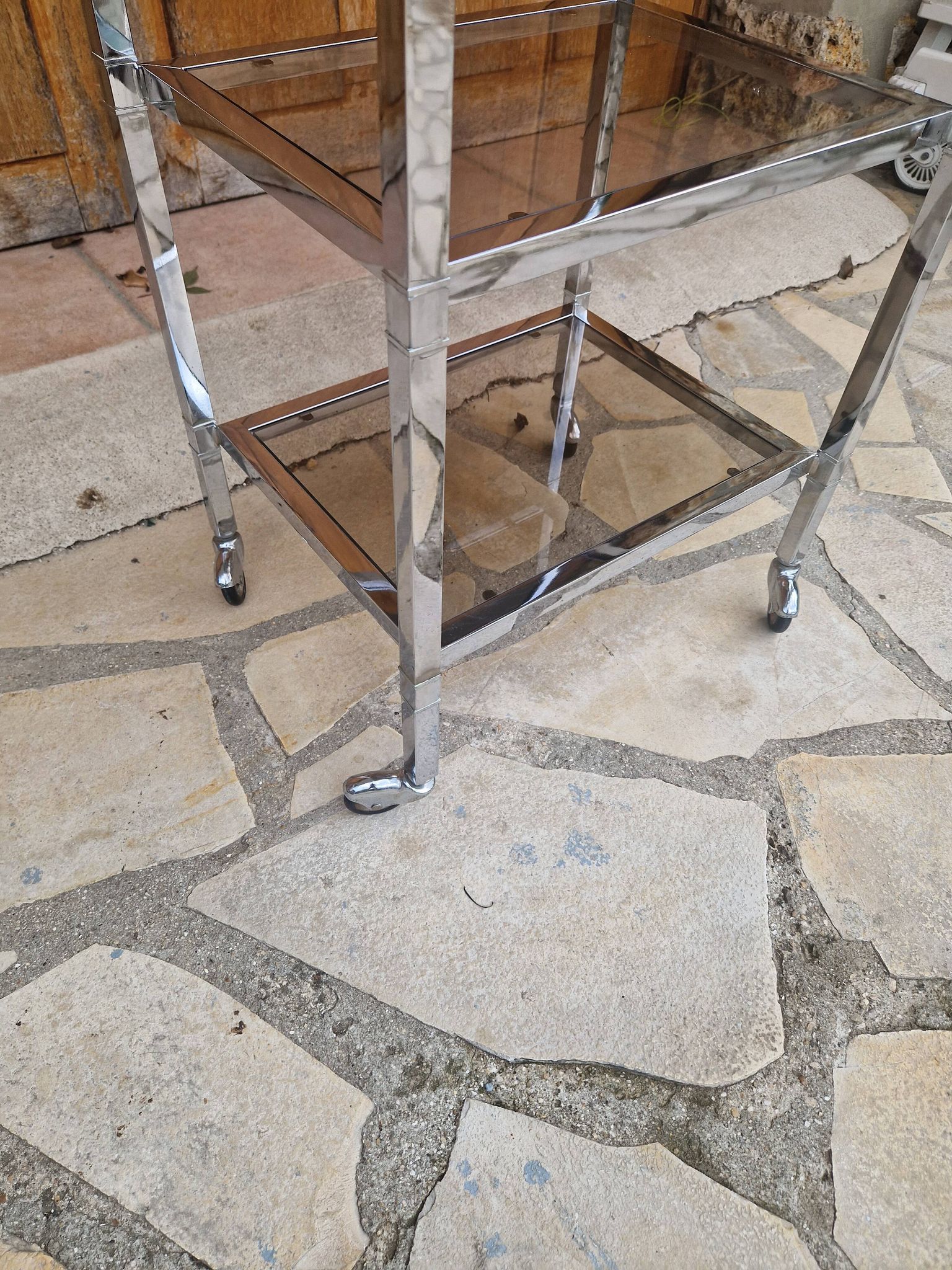 Vintage wheeled dessert table