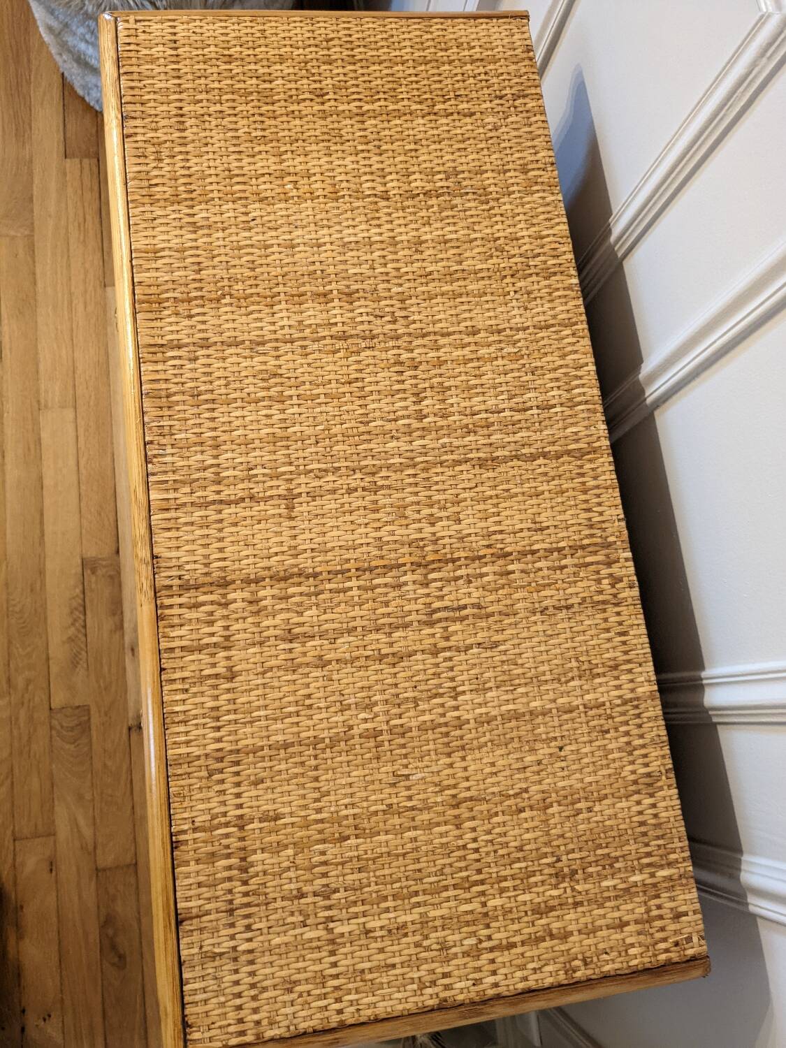Rattan and wicker chest of drawers