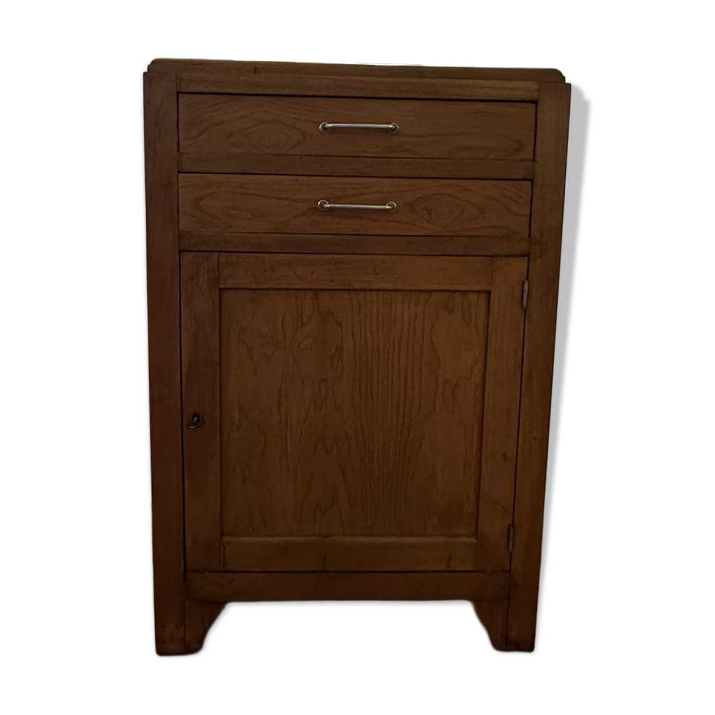 Small honey-coloured wooden buffet
