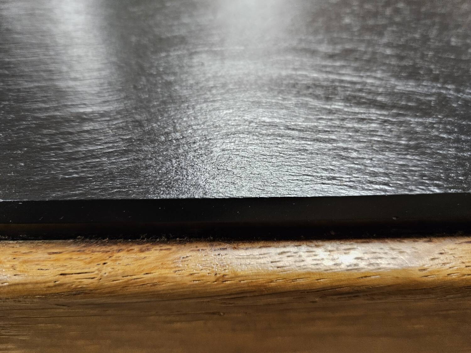 Vintage coffee table 1970" slate wood